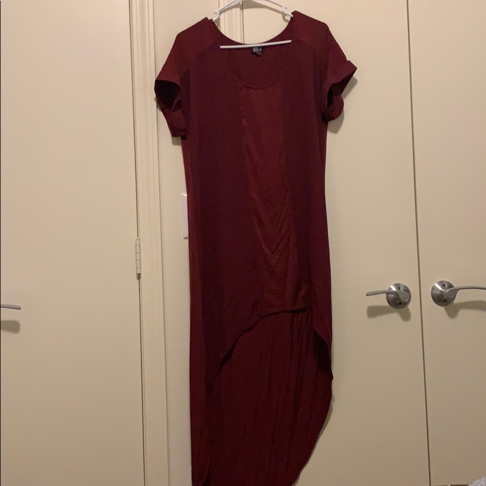 Crimson Top with asymmetrical bottom